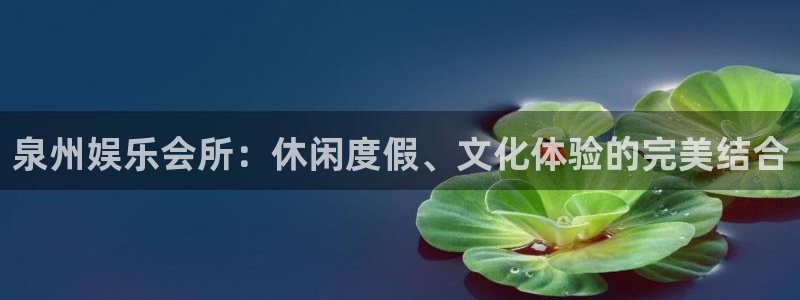 盛煌平台体育和杏耀是哪个公司的：泉州娱乐会所：休闲度假、文化体验的完美结合